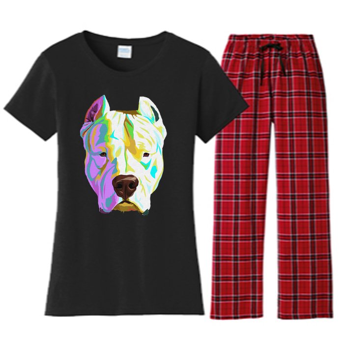 Colourful Dog Dogo Argentino Pullover Hoodie Women's Flannel Pajama Set