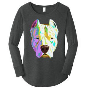 Colourful Dog Dogo Argentino Pullover Hoodie Women's Perfect Tri Tunic Long Sleeve Shirt