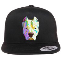 Colourful Dog Dogo Argentino Pullover Hoodie Flat Bill Trucker Hat