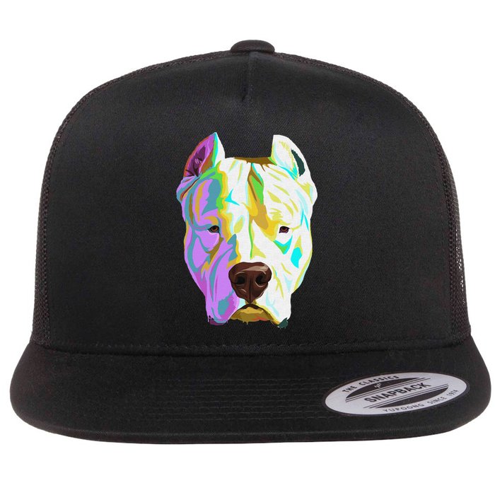 Colourful Dog Dogo Argentino Pullover Hoodie Flat Bill Trucker Hat