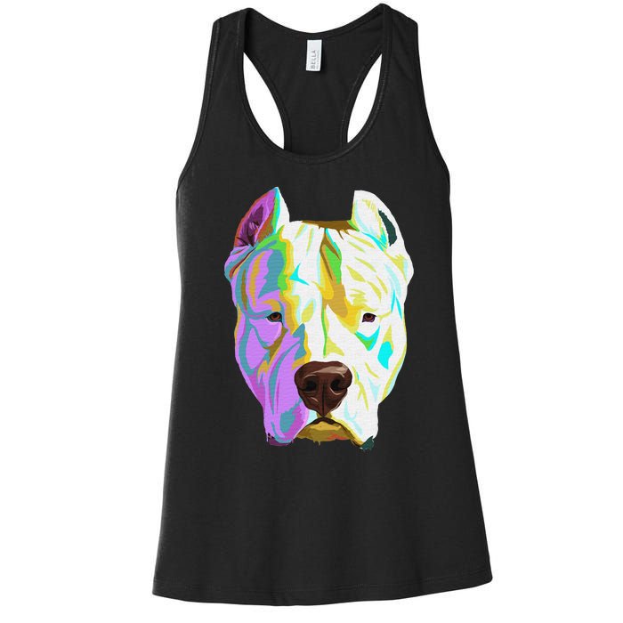 Colourful Dog Dogo Argentino Pullover Hoodie Women's Racerback Tank