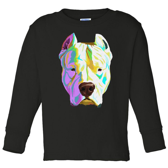 Colourful Dog Dogo Argentino Pullover Hoodie Toddler Long Sleeve Shirt