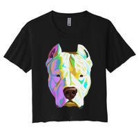 Colourful Dog Dogo Argentino Pullover Hoodie Women's Crop Top Tee