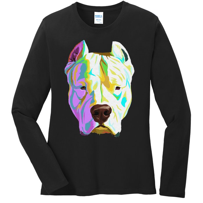 Colourful Dog Dogo Argentino Pullover Hoodie Ladies Long Sleeve Shirt