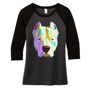 Colourful Dog Dogo Argentino Pullover Hoodie Women's Tri-Blend 3/4-Sleeve Raglan Shirt