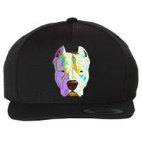 Colourful Dog Dogo Argentino Pullover Hoodie Wool Snapback Cap