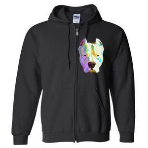 Colourful Dog Dogo Argentino Pullover Hoodie Full Zip Hoodie