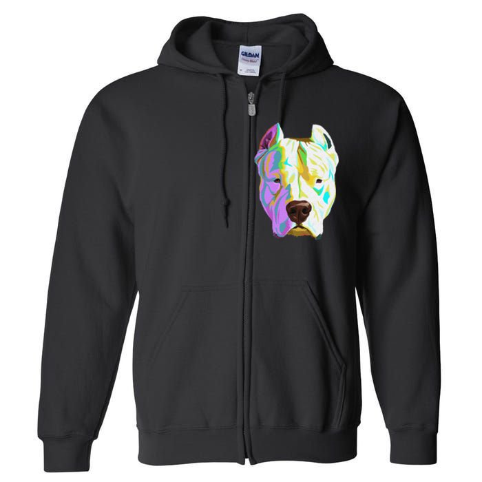 Colourful Dog Dogo Argentino Pullover Hoodie Full Zip Hoodie