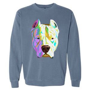 Colourful Dog Dogo Argentino Pullover Hoodie Garment-Dyed Sweatshirt