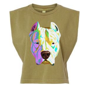 Colourful Dog Dogo Argentino Pullover Hoodie Garment-Dyed Women's Muscle Tee