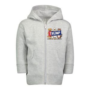 Cat Duck Dog Pets For Trump Toddler Zip Fleece Hoodie