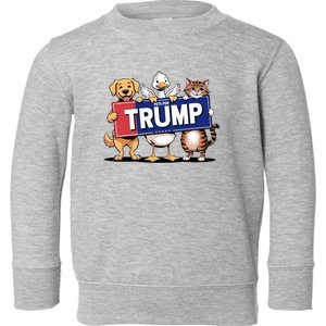 Cat Duck Dog Pets For Trump Toddler Sweatshirt