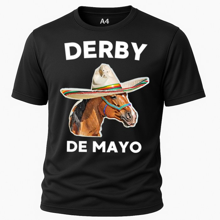 Cinco De Derby Funny Horse Racing Cooling Performance Crew T-Shirt