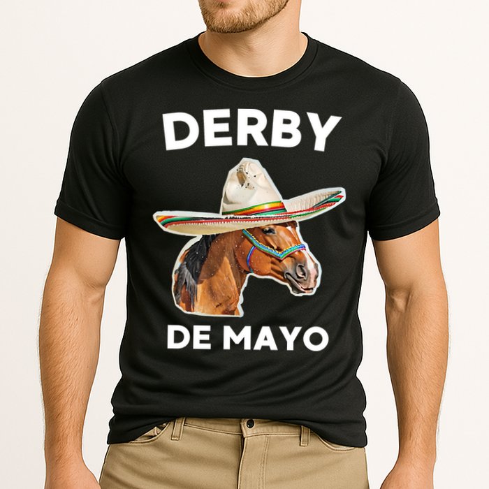 Cinco De Derby Funny Horse Racing Cooling Performance Crew T-Shirt