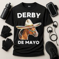 Cinco De Derby Funny Horse Racing Cooling Performance Crew T-Shirt