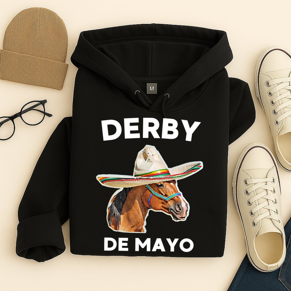 Cinco De Derby Funny Horse Racing Hoodie