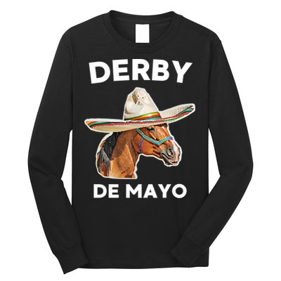 Cinco De Derby Funny Horse Racing Long Sleeve Shirt