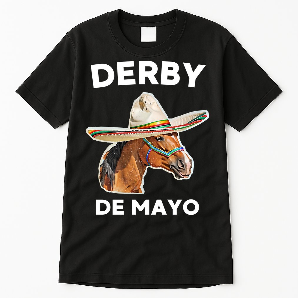 Cinco De Derby Funny Horse Racing Tall T-Shirt