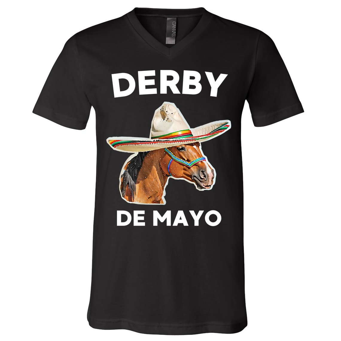 Cinco De Derby Funny Horse Racing V-Neck T-Shirt