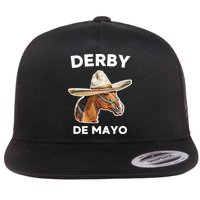 Cinco De Derby Funny Horse Racing Flat Bill Trucker Hat
