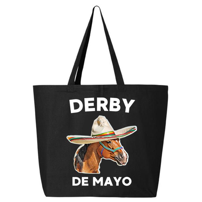 Cinco De Derby Funny Horse Racing 25L Jumbo Tote