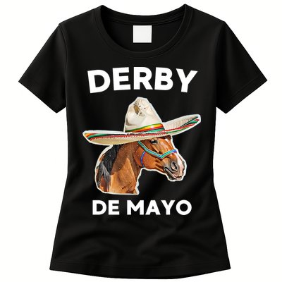 Cinco De Derby Funny Horse Racing Womens T-Shirt