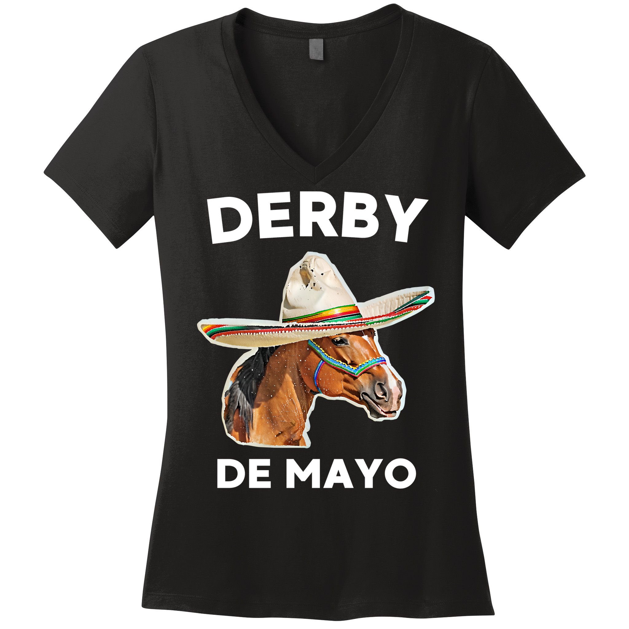 Cinco De Derby Funny Horse Racing Women's V-Neck T-Shirt