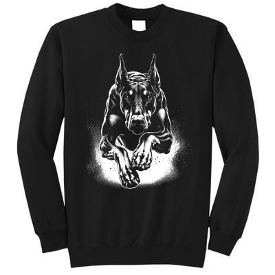 Cool Doberman Dog In Jump Sweatshirt