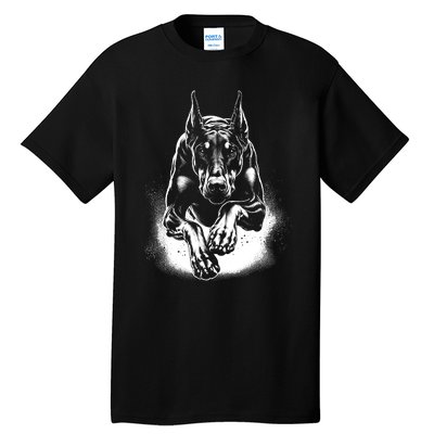 Cool Doberman Dog In Jump Tall T-Shirt