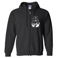 Cool Doberman Dog In Jump Full Zip Hoodie