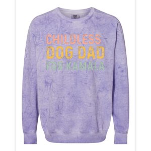 Childless Dog Dad For Kamala Harris 2024 Colorblast Crewneck Sweatshirt