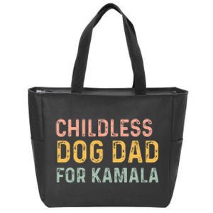 Childless Dog Dad For Kamala Harris 2024 Zip Tote Bag