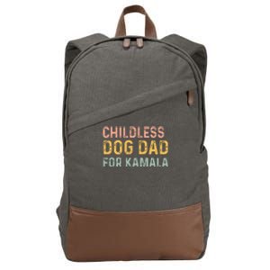 Childless Dog Dad For Kamala Harris 2024 Cotton Canvas Backpack