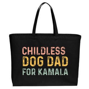 Childless Dog Dad For Kamala Harris 2024 Cotton Canvas Jumbo Tote