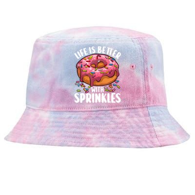 Cool Donut Design Kids Doughnut Donut Lover Tie-Dyed Bucket Hat