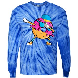 Cute Dabbing Donut Baking Chef Baker Doughnut Day Squad Crew Cute Gift Tie-Dye Long Sleeve Shirt