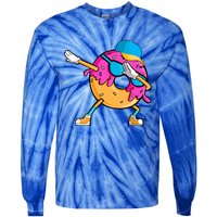 Cute Dabbing Donut Baking Chef Baker Doughnut Day Squad Crew Cute Gift Tie-Dye Long Sleeve Shirt