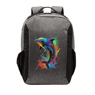 Cute Dolphin Design Colorful Pop Art Dolphin Lovers Vector Backpack