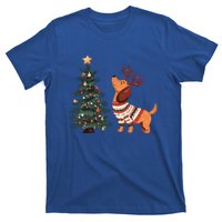 Cute Dachshund Decorate Christmas Tree Merry Xmas Dog Lover Gift T-Shirt