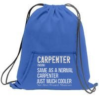 Carpenter Definition Design For Woodworker Carpenter Gift Sweatshirt Cinch Pack Bag