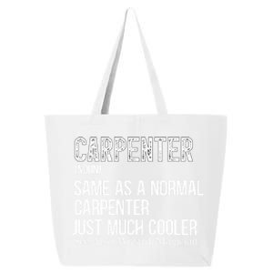 Carpenter Definition Design For Woodworker Carpenter Gift 25L Jumbo Tote