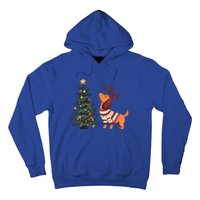 Cute Dachshund Decorate Christmas Tree Merry Xmas Dog Lover Gift Hoodie