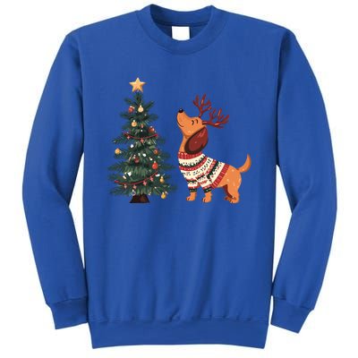 Cute Dachshund Decorate Christmas Tree Merry Xmas Dog Lover Gift Sweatshirt