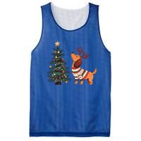 Cute Dachshund Decorate Christmas Tree Merry Xmas Dog Lover Gift Mesh Reversible Basketball Jersey Tank