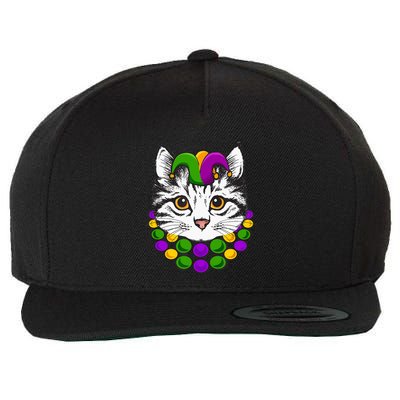 Cat Dad Daddy Funny Retro Cat Dad Father's Day Wool Snapback Cap
