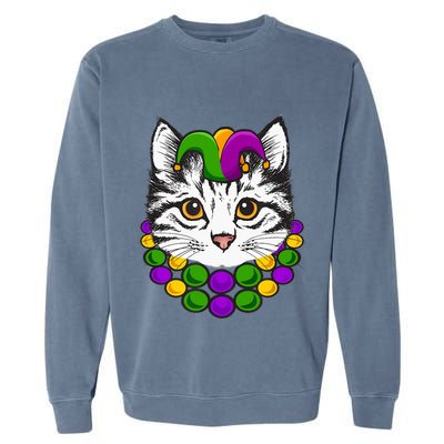 Cat Dad Daddy Funny Retro Cat Dad Father's Day Garment-Dyed Sweatshirt