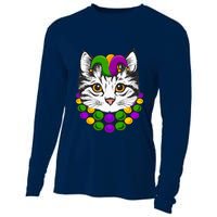 Cat Dad Daddy Funny Retro Cat Dad Father's Day Cooling Performance Long Sleeve Crew