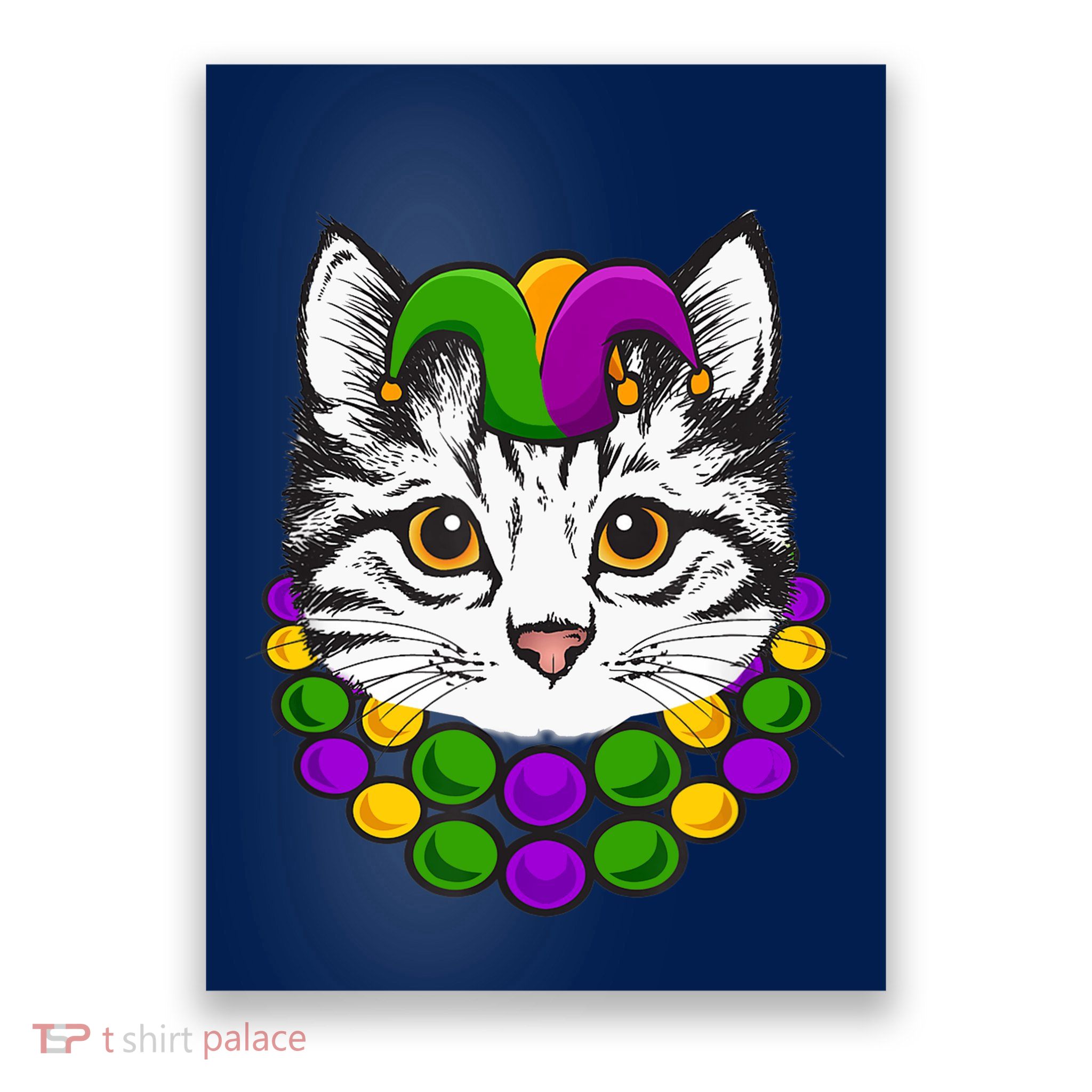 Cat Dad Daddy Funny Retro Cat Dad Father's Day Poster