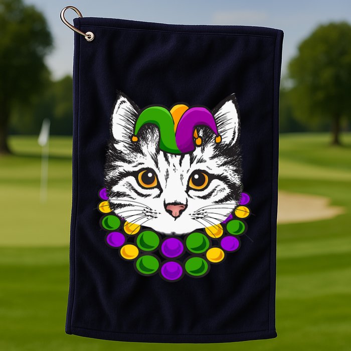 Cat Dad Daddy Funny Retro Cat Dad Father's Day Golf Towel
