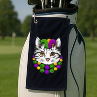 Cat Dad Daddy Funny Retro Cat Dad Father's Day Golf Towel